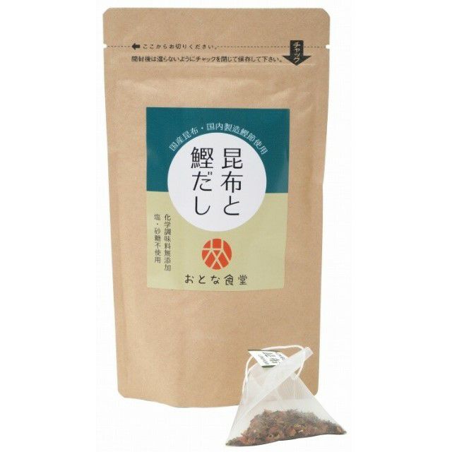 北海道産の昆布と九州産の鰹を特殊製法で抽出効率を向上させました。<br>熱湯に5分入れるだけで誰でも簡単に本格的な「濃厚だし」を取ることができます。